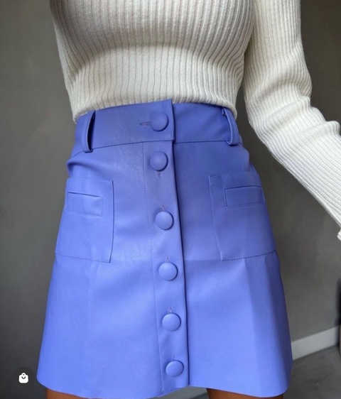 Saia Couro p.u - Lilás