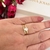 ANEL SOLITARIO COM DUAS BASE 5MM FOLHEADO EM OURO 18K