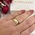 ANEL APARADOR DE ALIANÇA CRAVEJADO(PAR)FOLHEADO EM OURO 18K