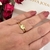ANEL NOSSA SENHORA APARECIDA CRAVEJADO DOIS RISCO FOLHEADO EM OURO 18K - loja online