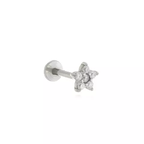 PIERCING TRÁGUS FLOR ZIRCÔNIAS - comprar online