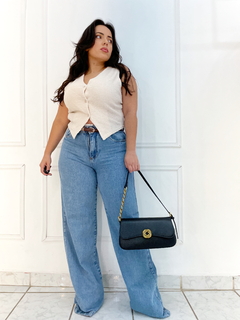 Calça wide - Côte Bleu - comprar online
