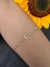 Pulseira ouro amarelo inicial 7mm com diamantes *Valor variável de acordo com a inicial - Lavoro Joias
