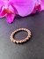 Anel ouro rose bolinhas 3mm