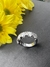 Anel ouro branco meia aliança 5 moissanitas 6mm - comprar online