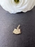 Pingente ouro amarelo cara Hello Kitty 6mm altura