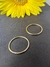 Par aliança ouro amarelo fio redondo 0,95mm espessura