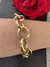 Pulseira ouro amarelo elo oval fio quadrado fecho boia na internet