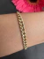 Pulseira ouro amarelo elos grumet 5,5mm largura na internet