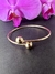 Bracelete ouro amarelo 2 bolas 8mm