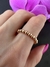 Anel ouro rose bolinhas 3mm - comprar online