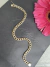 Pulseira ouro amarelo elos grumet 5,5mm largura