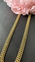Corrente ouro amarelo lacraia com 5,5mm de espessura a partir de 40cm de comprimento