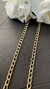 Corrente ouro amarelo elos grumet oca fio 1 com 3,1mm de largura a partir de 40cm de comprimento