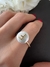 Anel ouro amarelo pérola biwa com inicial - comprar online
