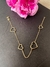 Pulseira ouro amarelo 4 corações vazados