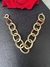 Pulseira ouro amarelo elo oval fio quadrado fecho boia - comprar online