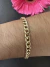 Pulseira ouro amarelo elos grumet 5,5mm largura - Lavoro Joias