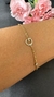 Pulseira ouro amarelo inicial 7mm com diamantes *Valor variável de acordo com a inicial na internet