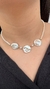 Colar ouro amarelo pérolas com 3 pérolas keshi e 1 diamante 2,4mm - Lavoro Joias