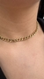Gargantilha ouro amarelo corrente elos grumet até 6,8mm largura - loja online