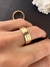 Par aliança ouro amarelo chapa reta 6mm largura com 3 frisos na internet