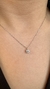 Pingente ouro branco ponto de luz 6 garras diamante laboratório 5mm - loja online