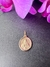 Pingente ouro amarelo medalha imagem religiosa diversa oval 13x15mm