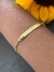 Pulseira ouro amarelo chapa corrente elos grumet na internet