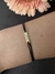 Pulseira ouro amarelo placa 3x14mm com gravação personalizável linha macramê - comprar online
