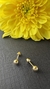 Brinco ouro amarelo bolinha 3,5mm - comprar online