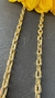 Corrente ouro amarelo elos cadeados oca (chanfrados) fio 5 com 6,2mm de largura a partir de 40cm de comprimento - comprar online
