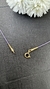 Colar ouro amarelo fio de aço lilás com turmalina rosa quadrada 3mm e ametista retangular 5x7mm - Lavoro Joias