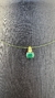 Colar ouro amarelo fio de aço verde com pingente peridoto gota 3x5 e ágata verde oval 5x7 na internet
