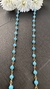 Colar ouro amarelo turquesa arizona esfera facetada 3mm - comprar online