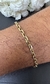 Pulseira ouro amarelo elos ovais chanfrados fio 3 com 4,2mm de largura - loja online
