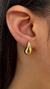 Brinco ouro amarelo gota gorda M 18mm altura - Lavoro Joias
