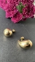 Brinco ouro amarelo gota gorda G 22mm altura - comprar online