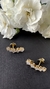 Brinco ouro amarelo earfuff 5 diamantes de 2,3 a 4mm - comprar online