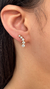 Brinco ouro amarelo earfuff 5 diamantes de 2,3 a 4mm - loja online