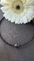 Colar ouro amarelo choker espinélio com uma pedra central de safira - comprar online