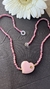 Colar ouro amarelo turmalina rosa esfera facetada 3,2mm com coração de madre rainha 2cm com detalhe em ouro na internet