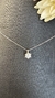Pingente ouro branco ponto de luz 6 garras diamante laboratório 5mm - Lavoro Joias