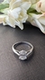 Anel ouro branco solitário 4 garras diamante laboratório oval 5,64x8,39mm 1,03ct - comprar online
