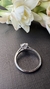 Anel ouro branco solitário 4 garras diamante laboratório oval 5,64x8,39mm 1,03ct - Lavoro Joias