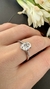 Anel ouro branco solitário 4 garras diamante laboratório oval 5,64x8,39mm 1,03ct - loja online