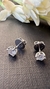 Brinco ouro branco solitário 6 garras diamante laboratório 5mm - comprar online