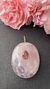 Pingente ouro amarelo quartzo rosa oval 25x35mm com turmalina rosa gota 6x8mm - comprar online