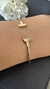 Pulseira tipo bracelete ouro amarelo T - Lavoro Joias