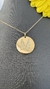 Pingente ouro amarelo medalha 20mm letra M diamantes na internet
